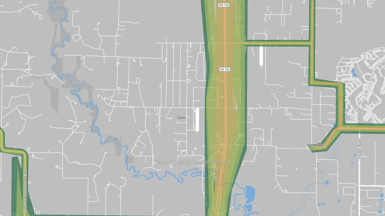 DISH, TX Map of Noise Levels in DISH