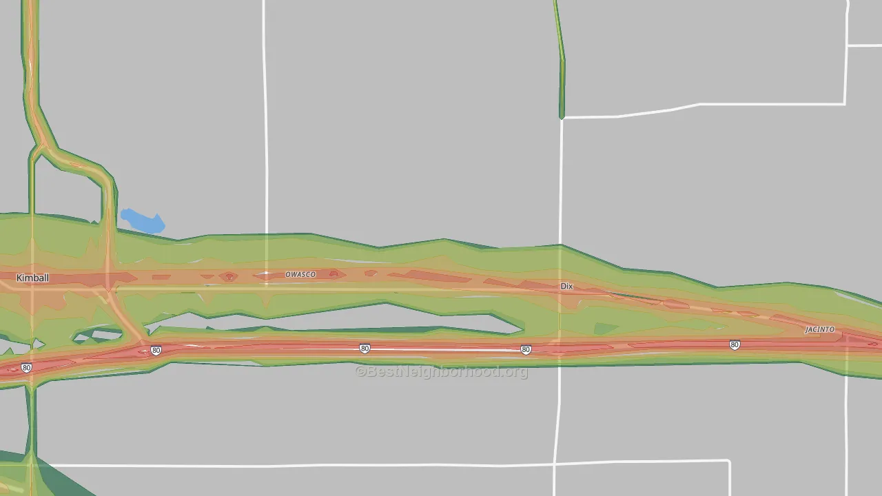 Dix, NE Map of Noise Levels in Dix