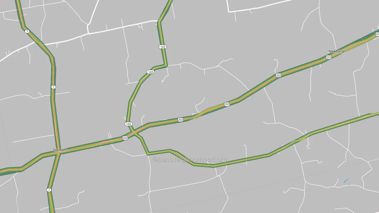 Dixmont, ME Map of Noise Levels in Dixmont