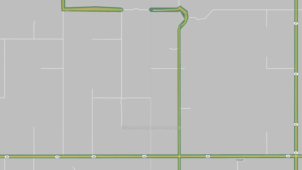 Dixon, SD Map of Noise Levels in Dixon