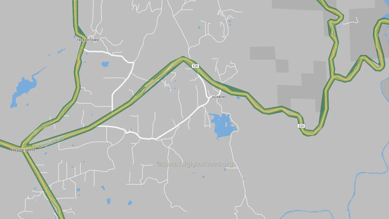 Dobbins, CA Map of Noise Levels in Dobbins