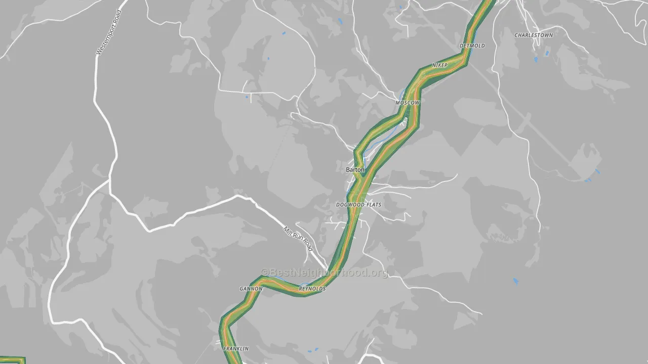 Dogwood Flats, MD Map of Noise Levels in Dogwood Flats