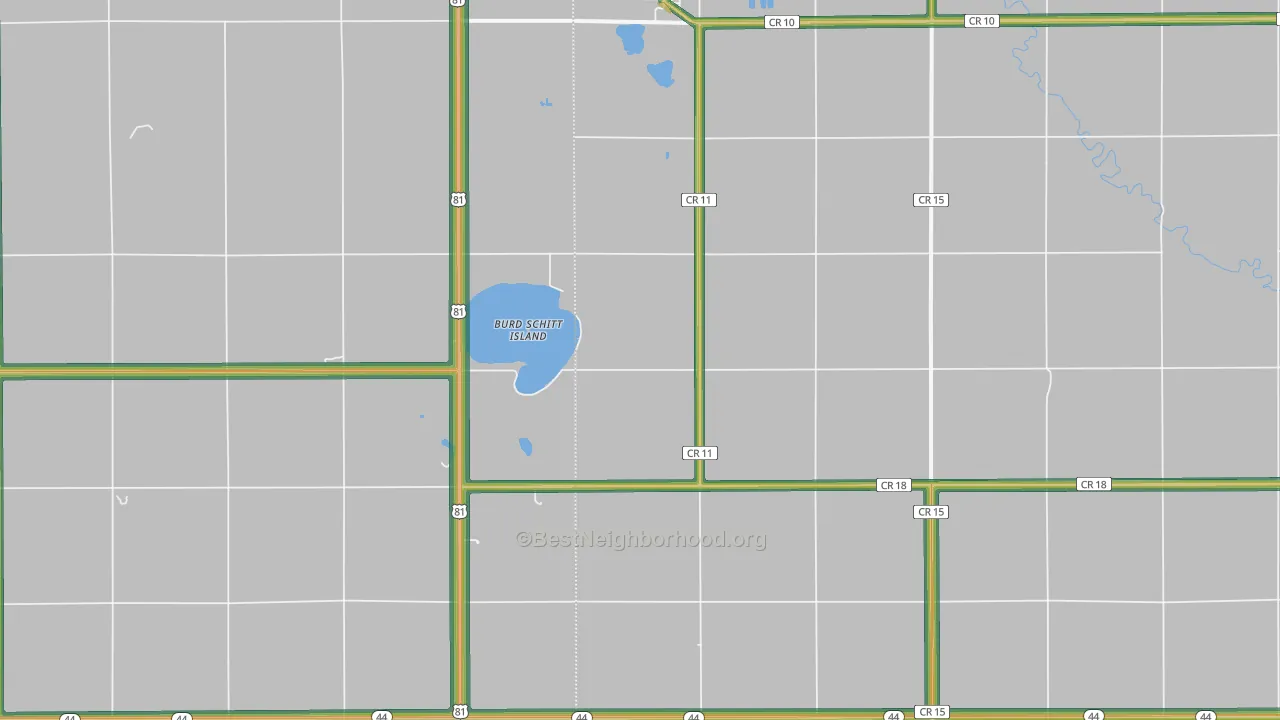 Dolton, SD Map of Noise Levels in Dolton