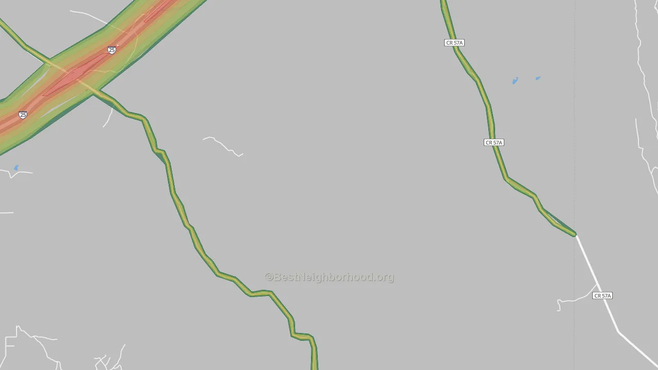 Domingo, NM Map of Noise Levels in Domingo