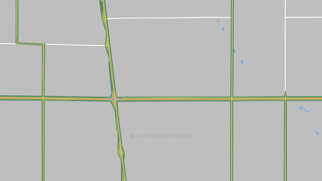 Donaldson, MN Map of Noise Levels in Donaldson