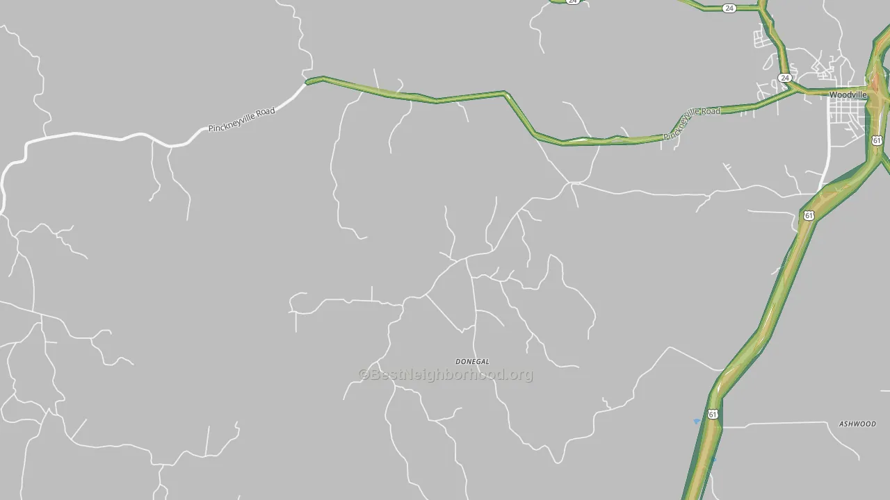 Donegal, MS Map of Noise Levels in Donegal