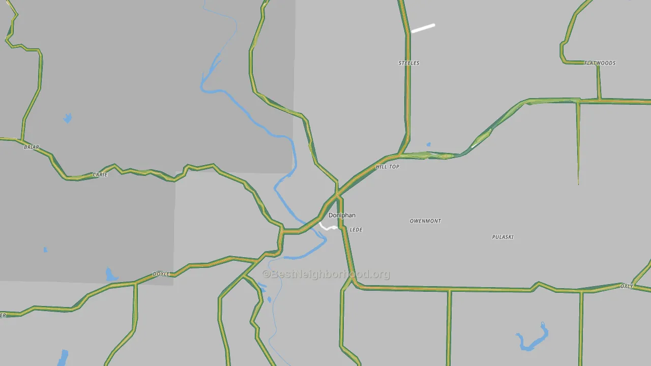 Doniphan, MO Map of Noise Levels in Doniphan