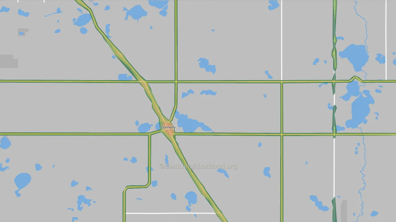 Donnelly, MN Map of Noise Levels in Donnelly
