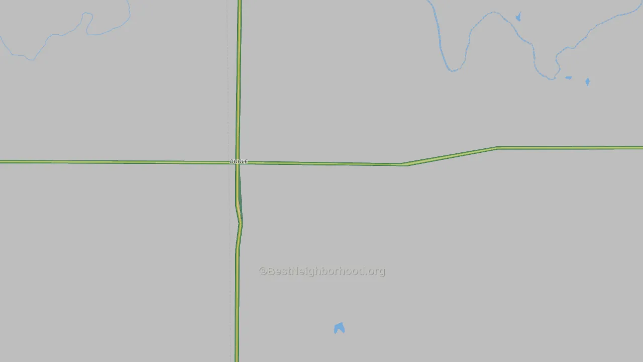 Doole, TX Map of Noise Levels in Doole