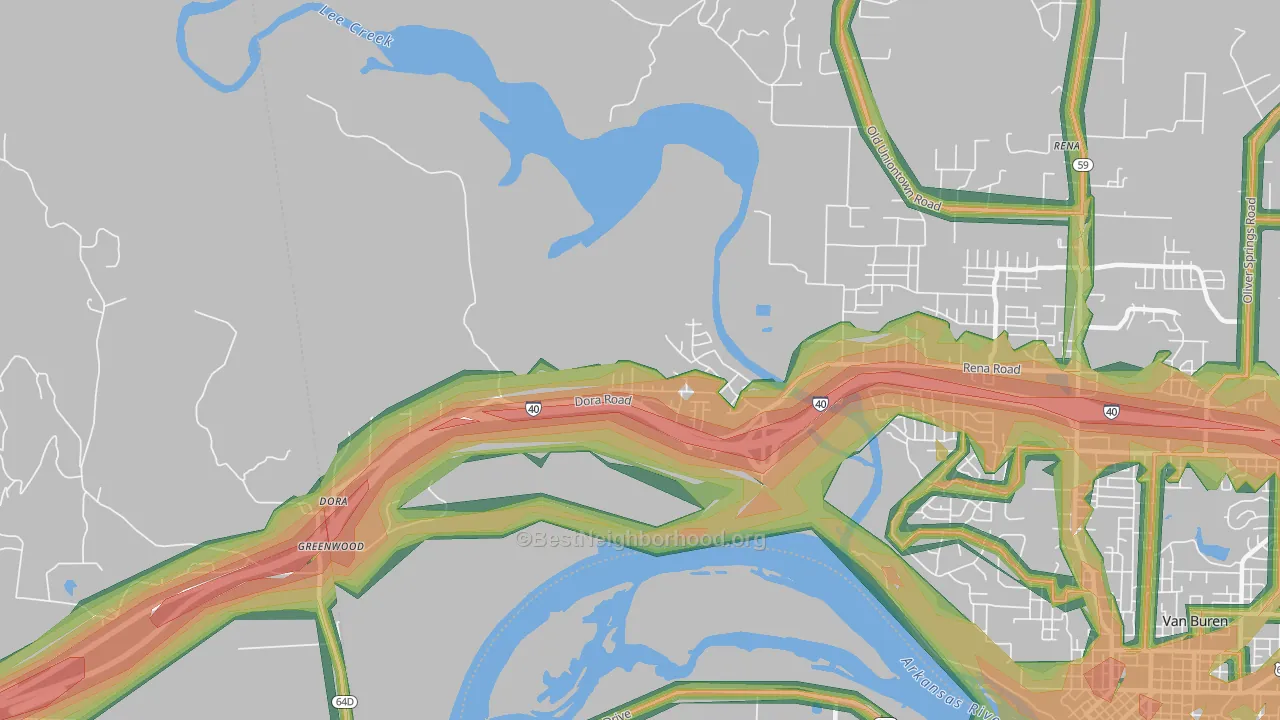 Dora, AR Map of Noise Levels in Dora