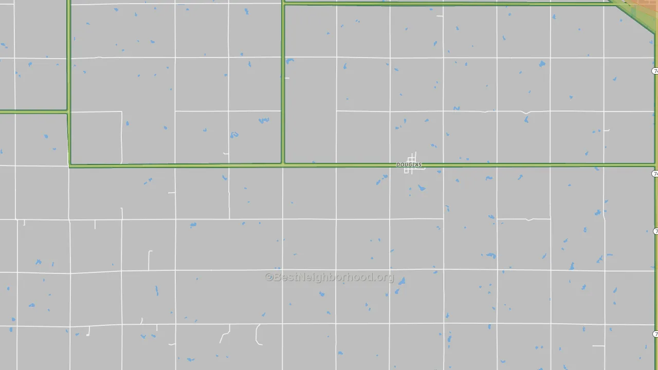 Douglas, OK Map of Noise Levels in Douglas