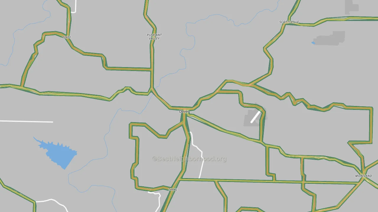 Dover, AR Map of Noise Levels in Dover