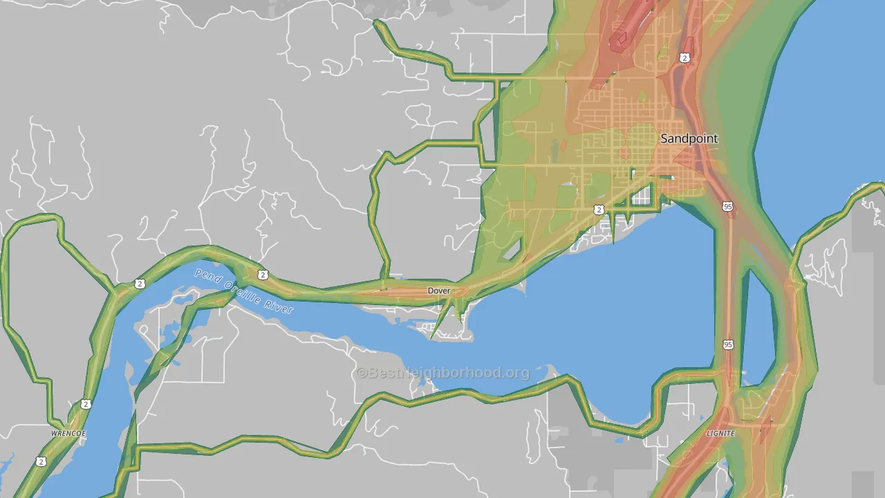 Dover, ID Map of Noise Levels in Dover