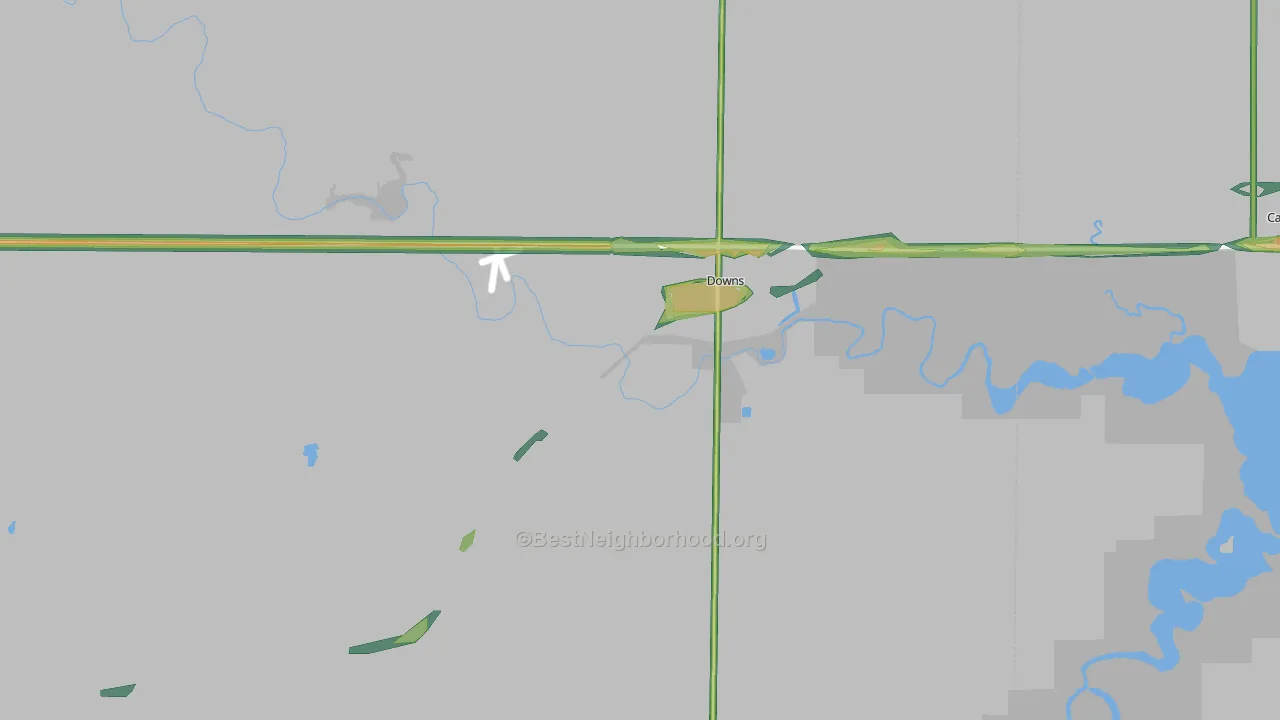 Downs, KS Map of Noise Levels in Downs