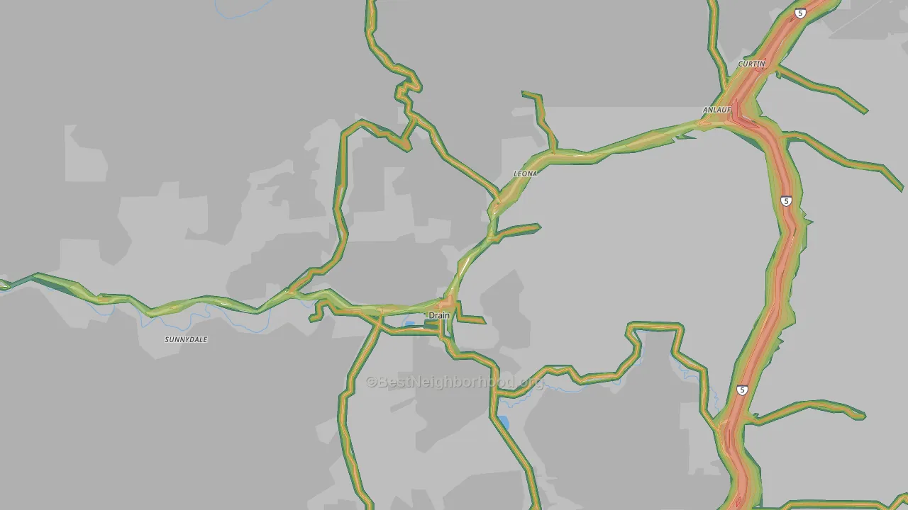 Drain, OR Map of Noise Levels in Drain