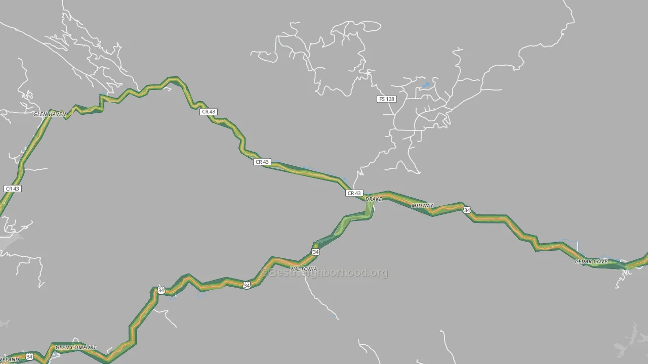 Drake, CO Map of Noise Levels in Drake