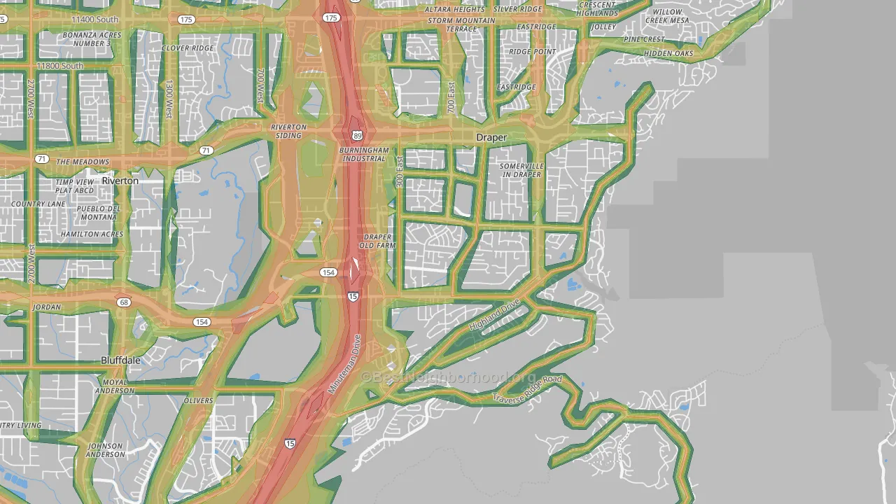 Draper, UT Map of Noise Levels in Draper
