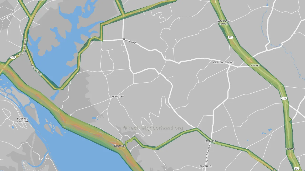 Drumore, PA Map of Noise Levels in Drumore