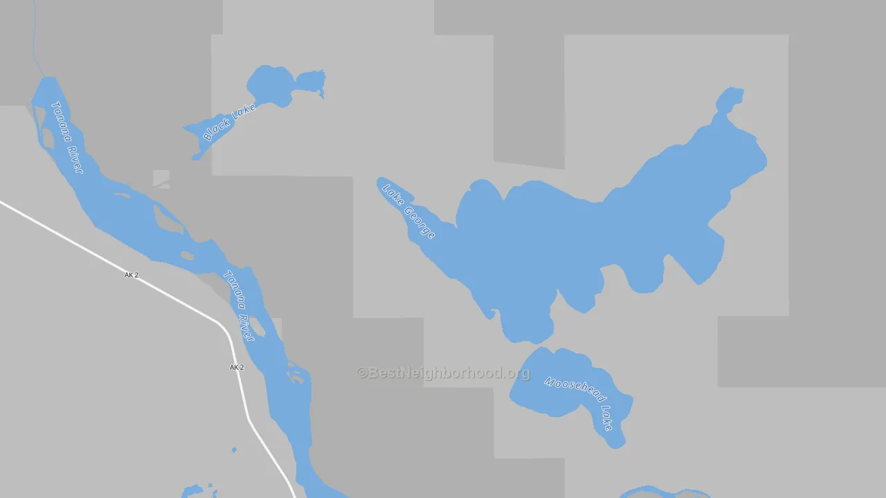 Dry Creek, AK Map of Noise Levels in Dry Creek