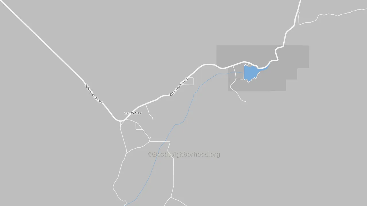 Dry Valley, NV Map of Noise Levels in Dry Valley