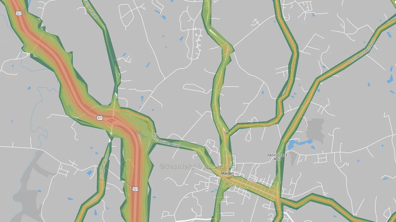 Duan, NC Map of Noise Levels in Duan
