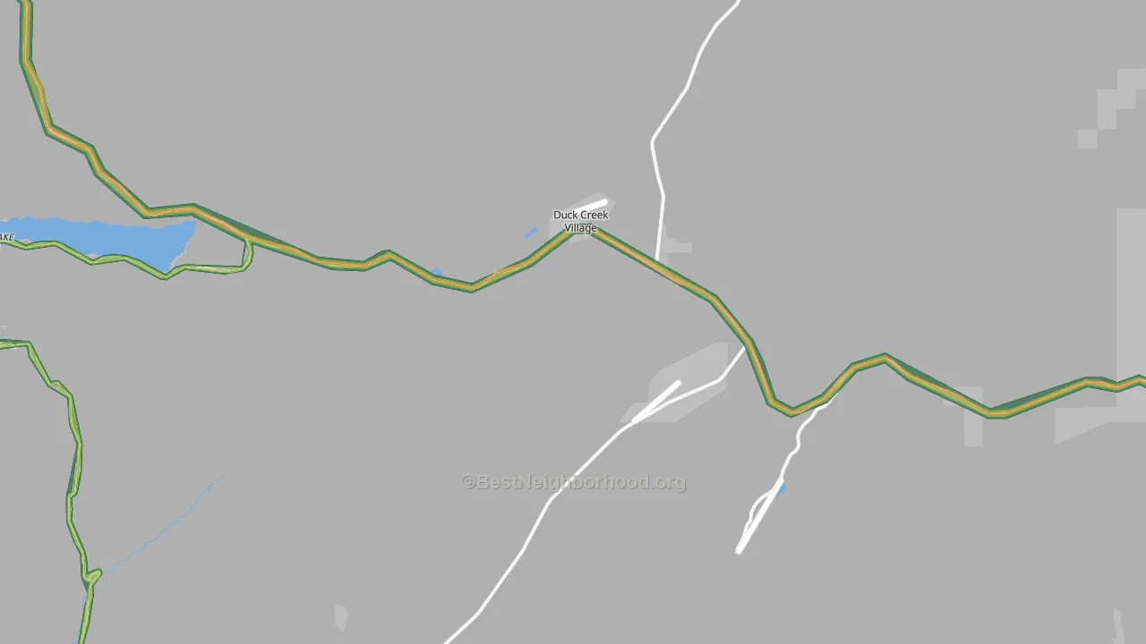 Duck Creek Village, UT Map of Noise Levels in Duck Creek Village