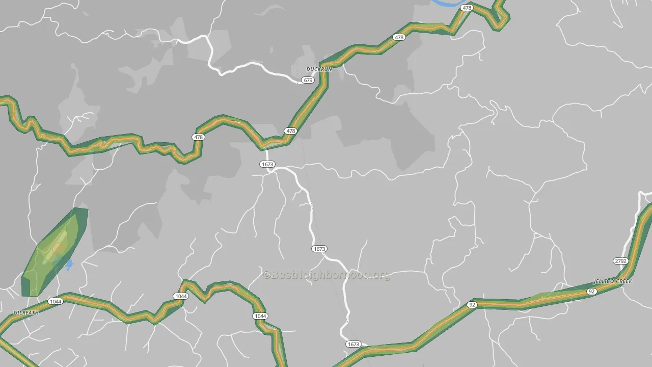 Duckrun, KY Map of Noise Levels in Duckrun