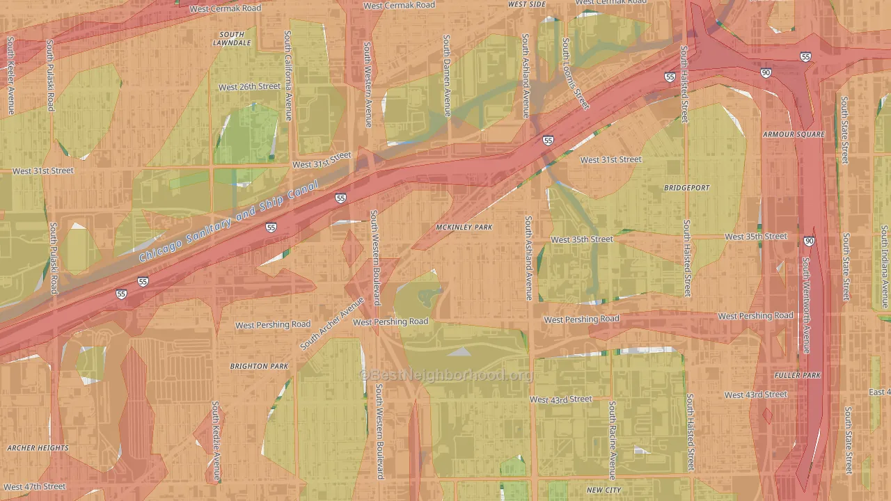 Ducktown, Chicago, IL Map of Noise Levels in Ducktown