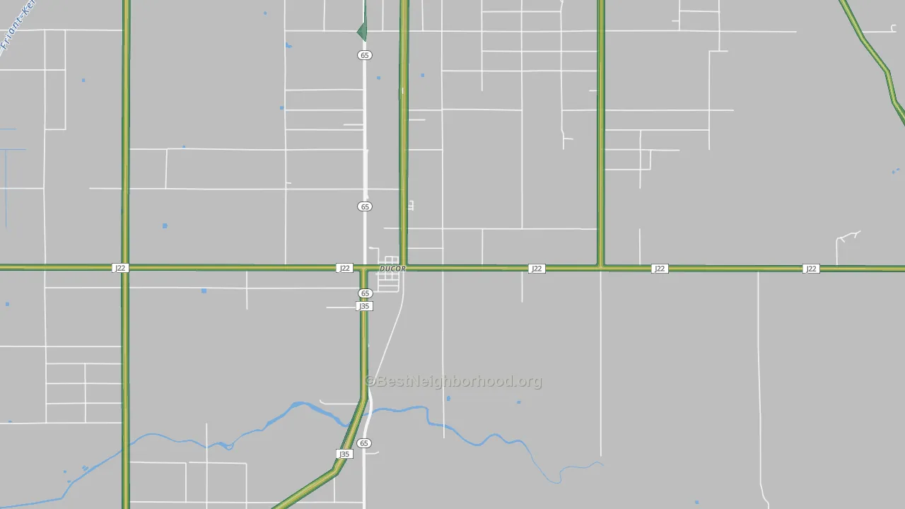 Ducor, CA Map of Noise Levels in Ducor