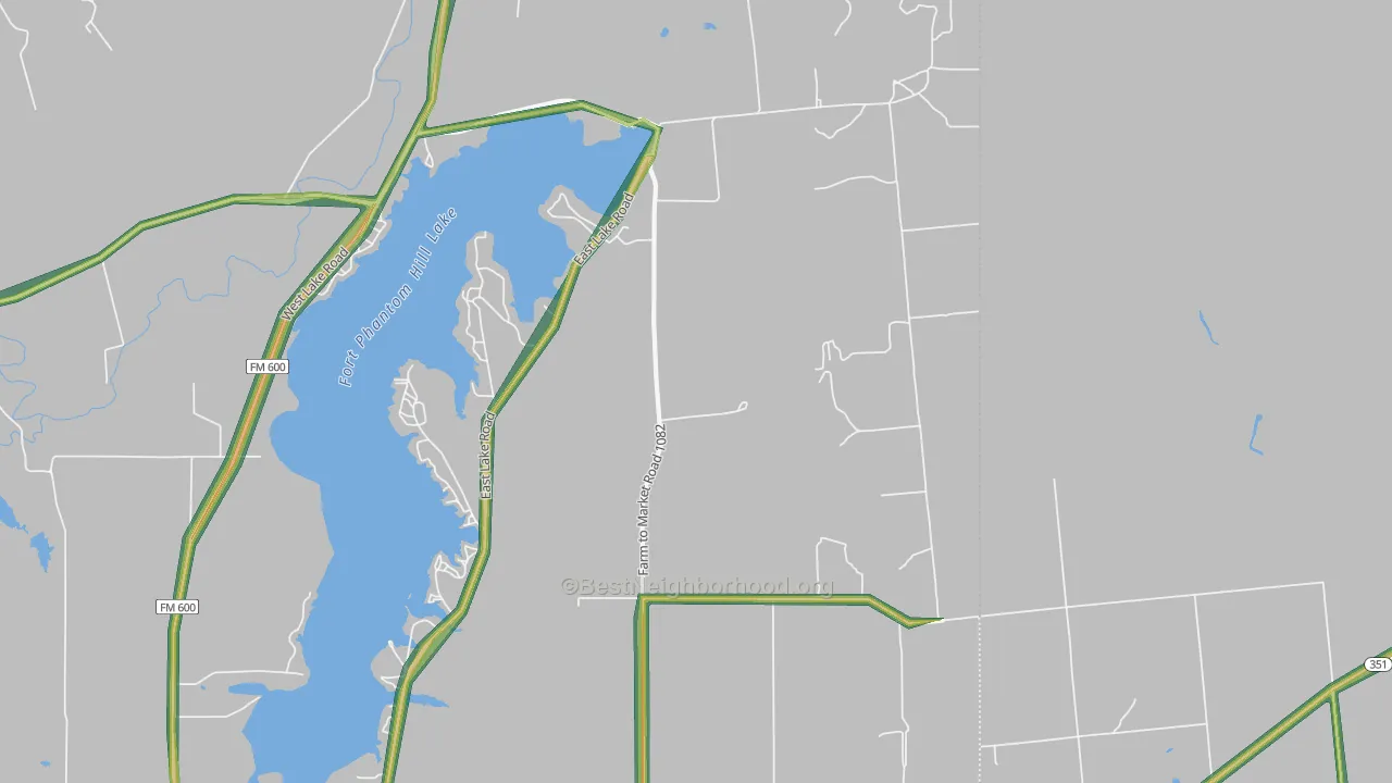Dudley, TX Map of Noise Levels in Dudley