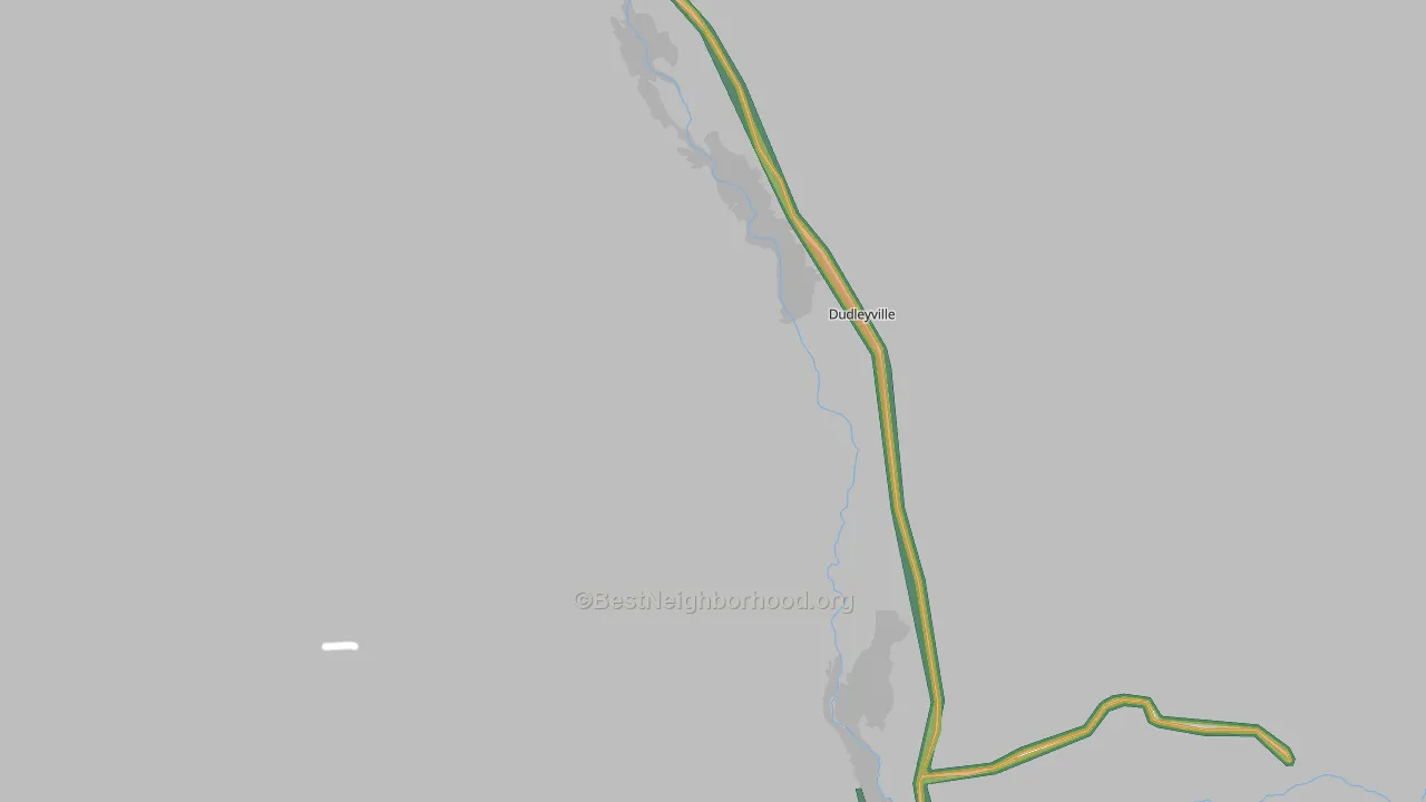 Dudleyville, AZ Map of Noise Levels in Dudleyville