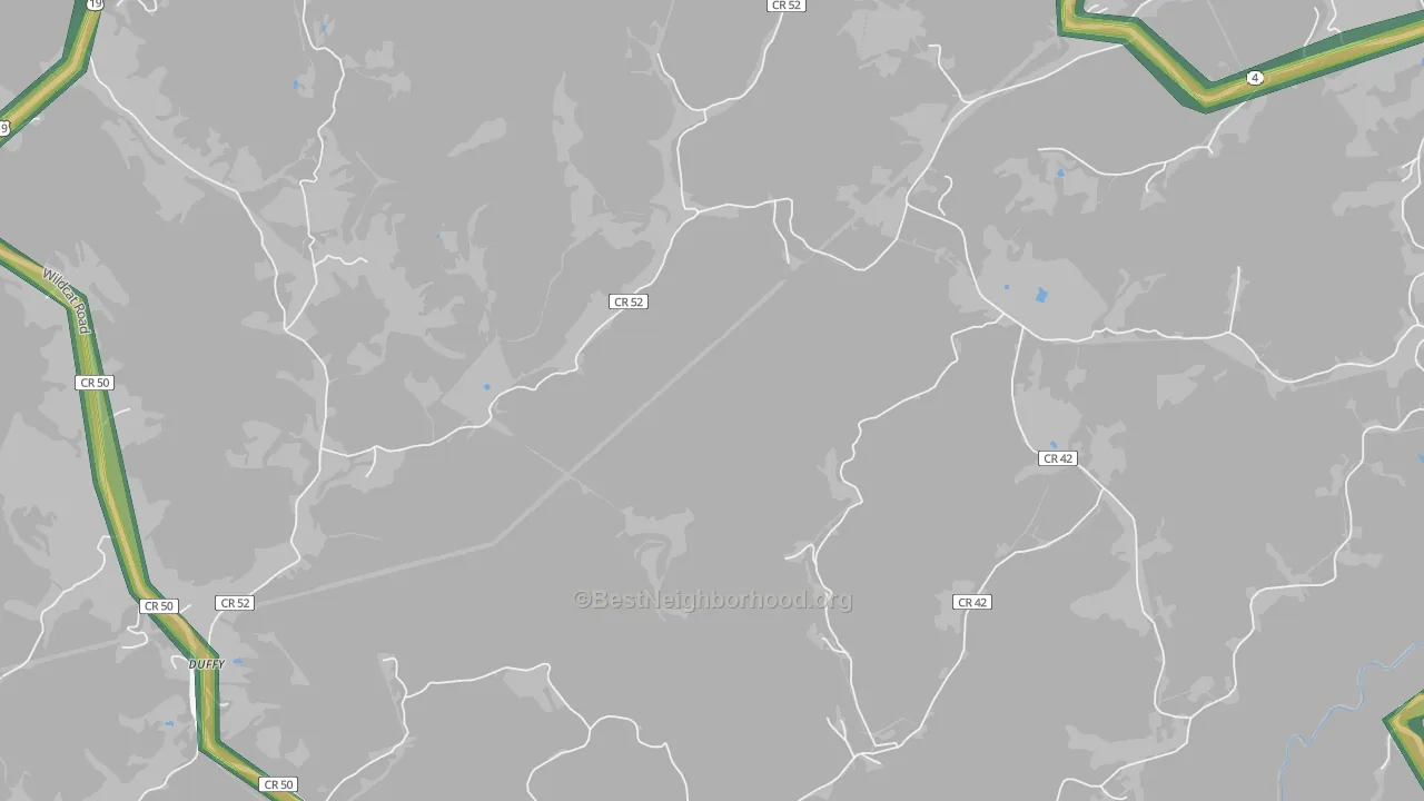 Duffy, WV Map of Noise Levels in Duffy