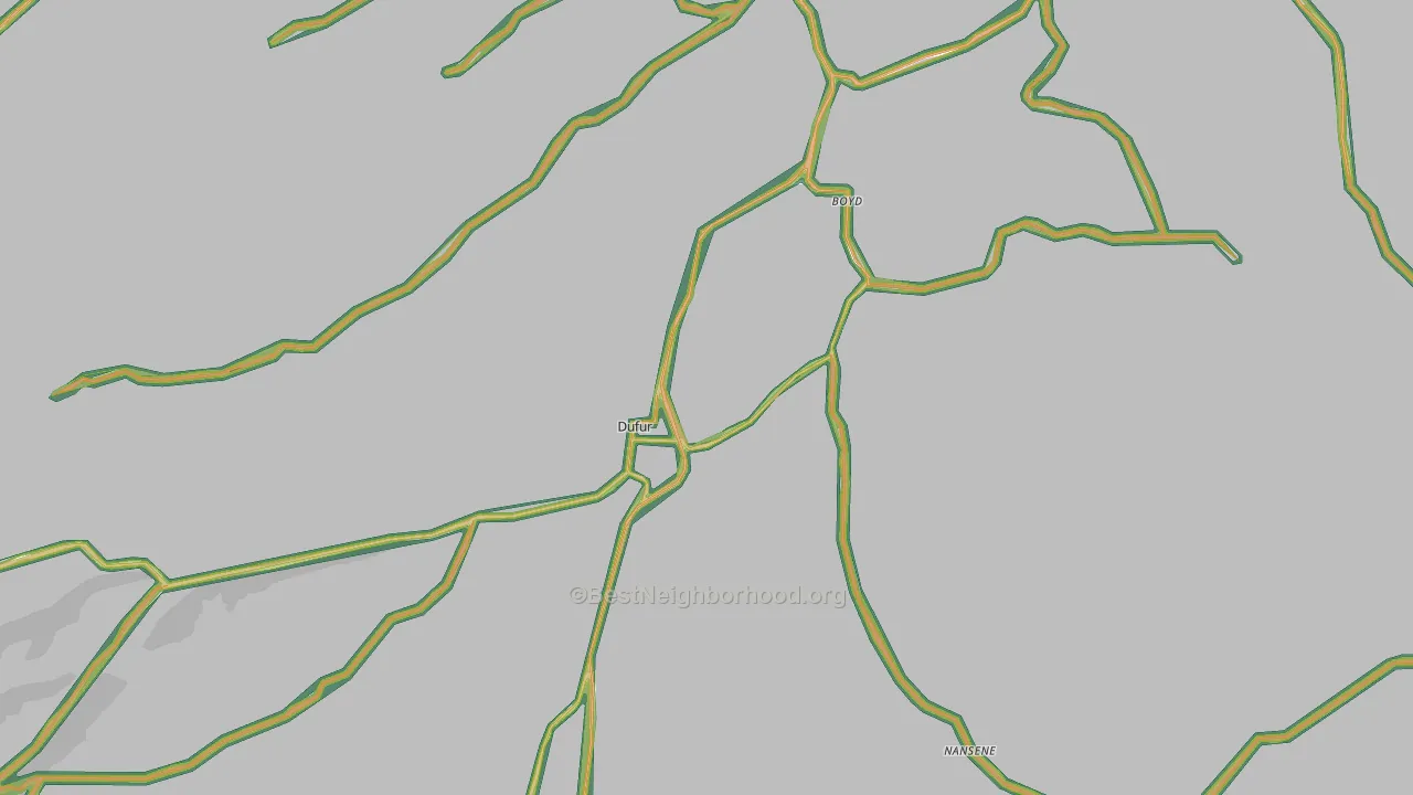 Dufur, OR Map of Noise Levels in Dufur