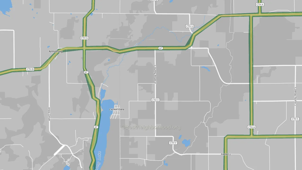 Dundee, WI Map of Noise Levels in Dundee