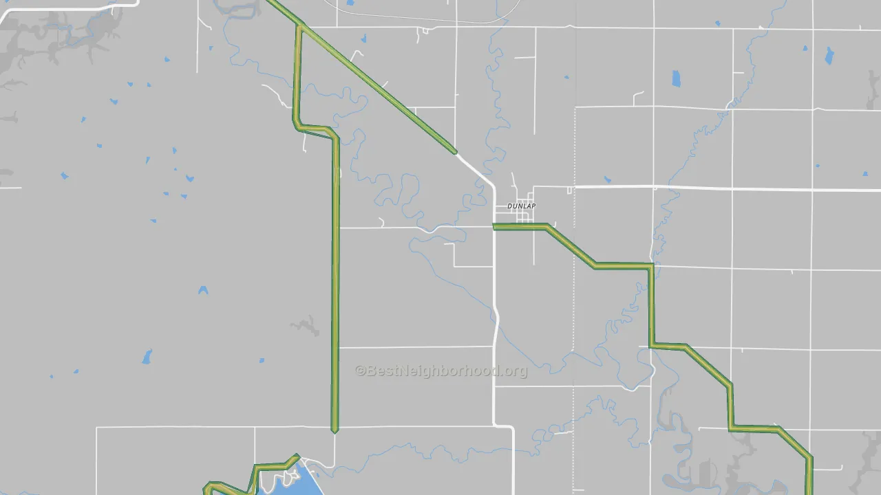 Dunlap, KS Map of Noise Levels in Dunlap
