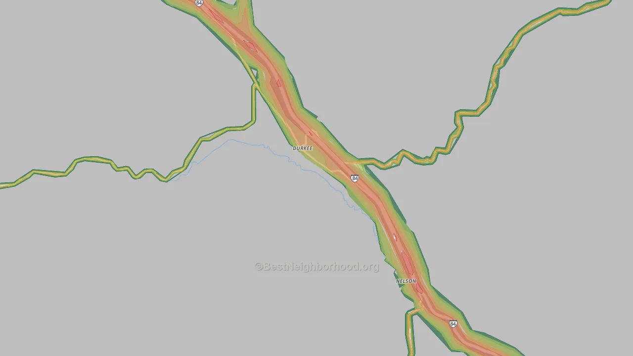 Durkee, OR Map of Noise Levels in Durkee