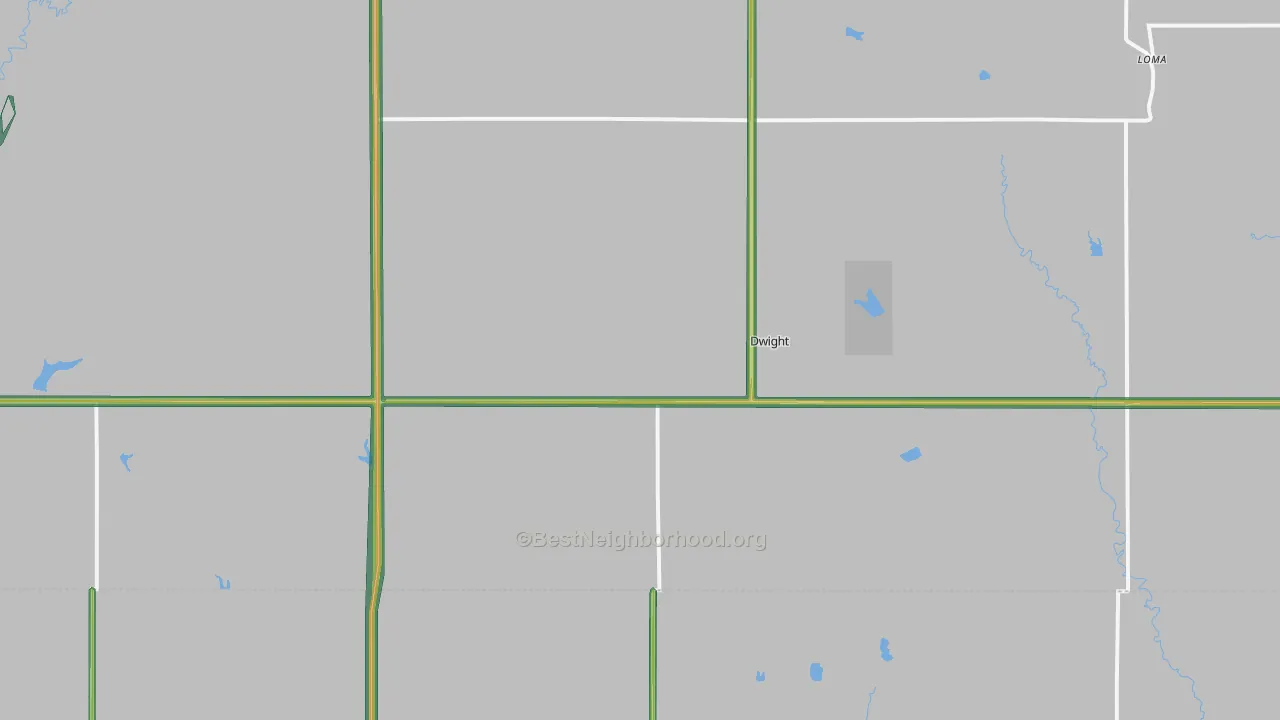 Dwight, NE Map of Noise Levels in Dwight