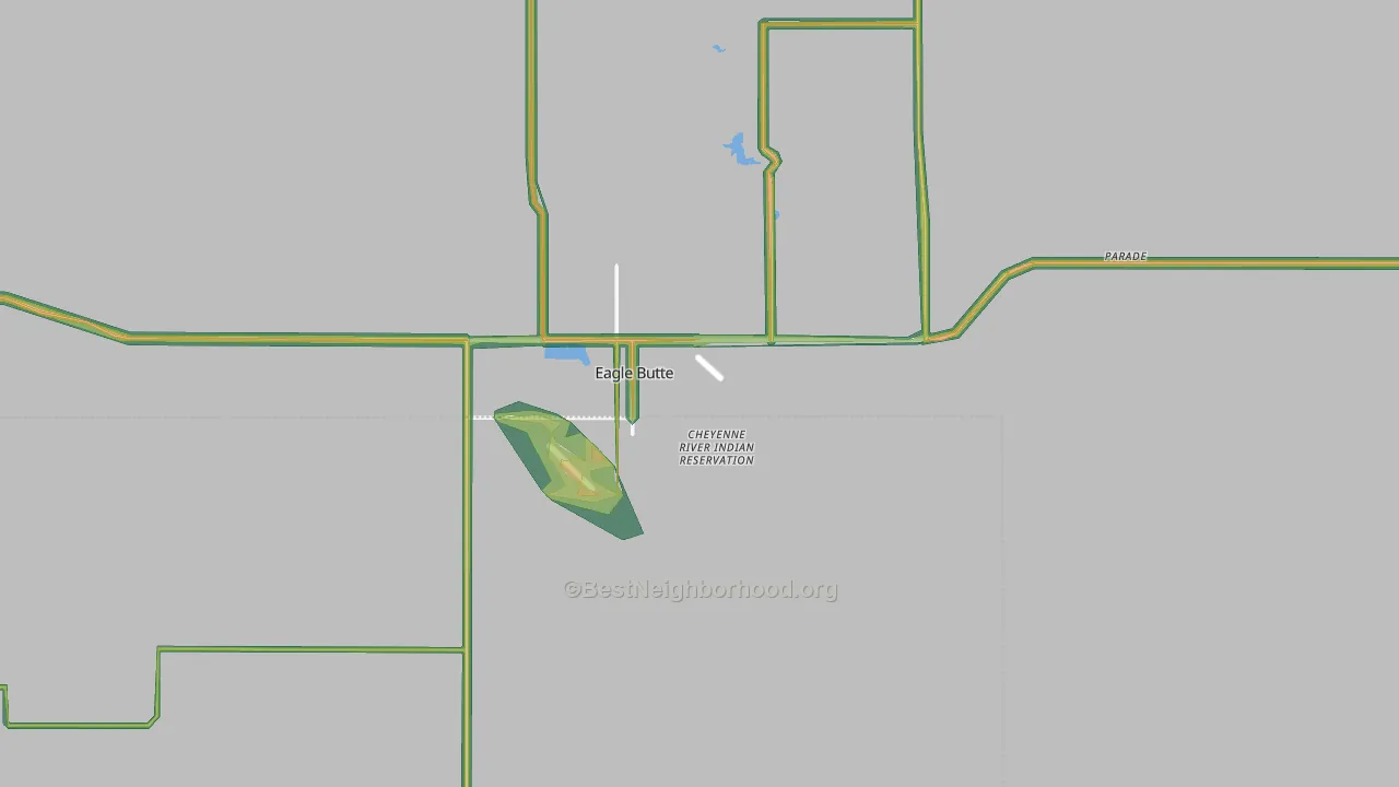 Eagle Butte, SD Map of Noise Levels in Eagle Butte