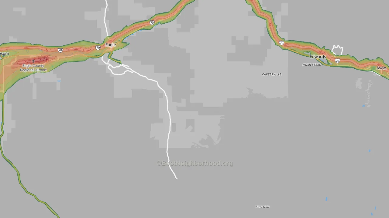 Eagle County, CO Map of Noise Levels in Eagle County
