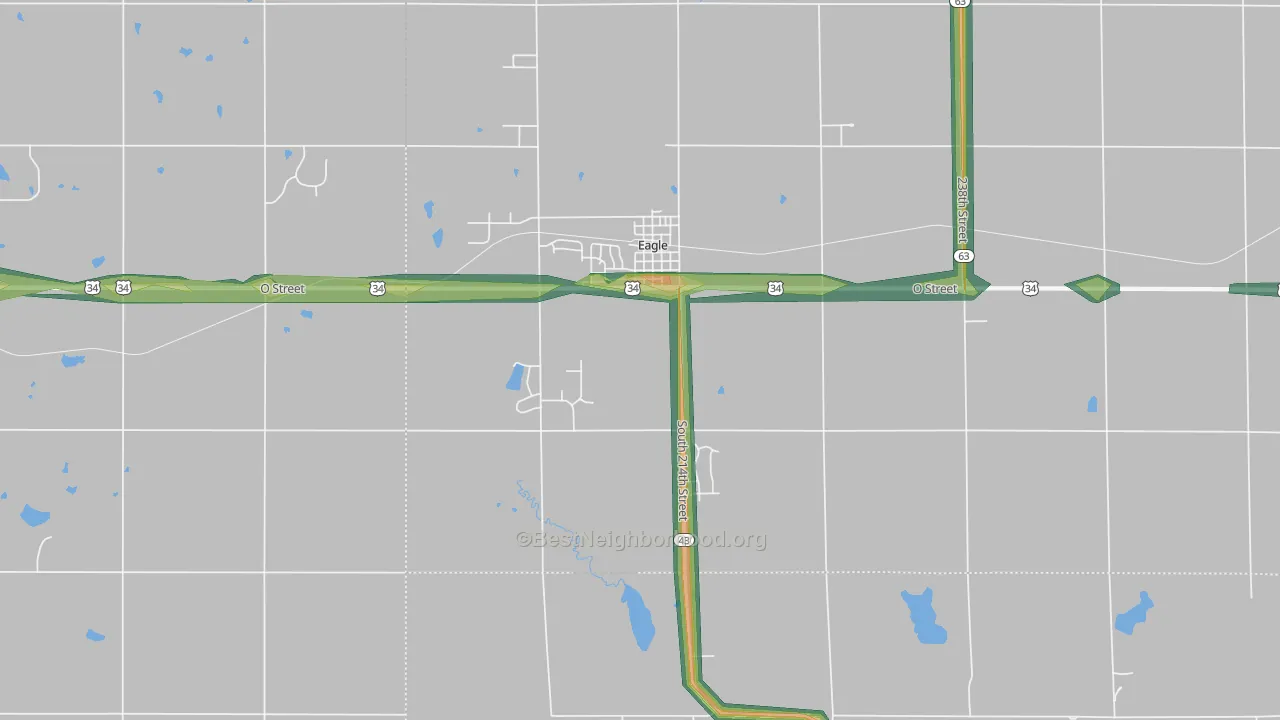 Eagle, NE Map of Noise Levels in Eagle