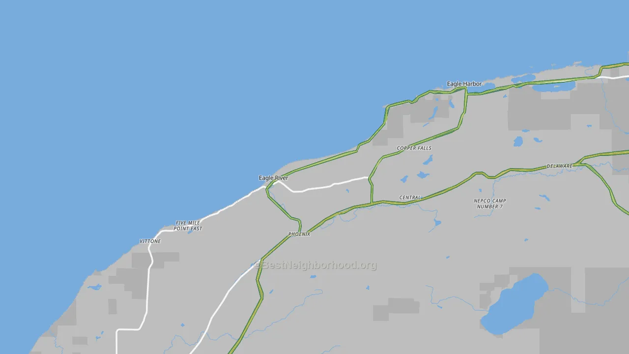 Eagle River, MI Map of Noise Levels in Eagle River
