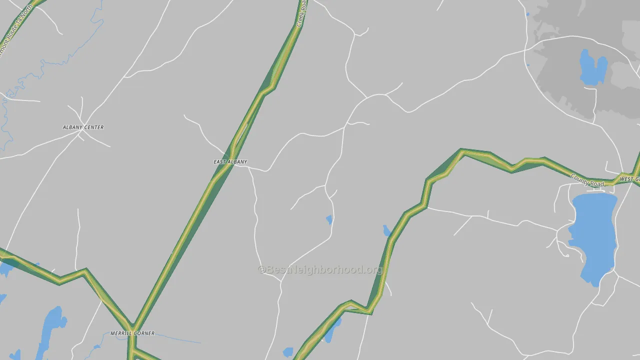 East Albany, VT Map of Noise Levels in East Albany