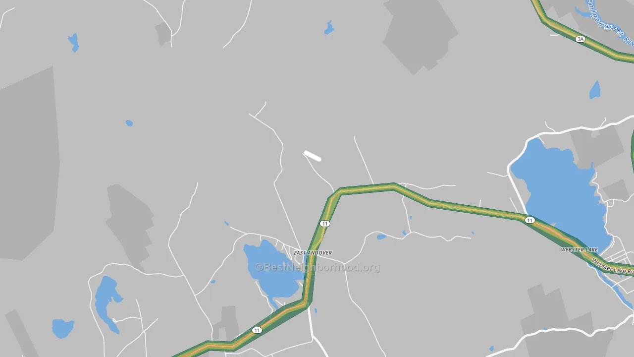 East Andover, NH Map of Noise Levels in East Andover