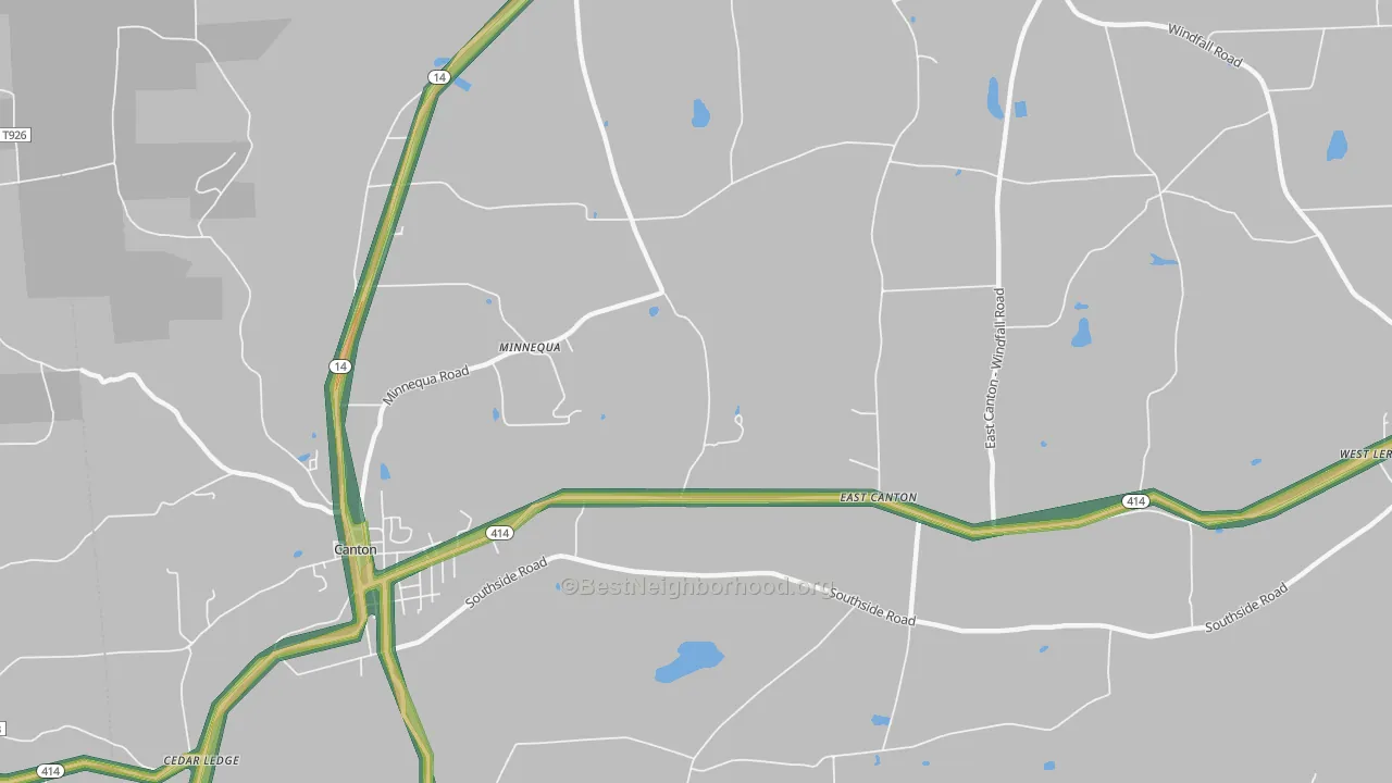 East Canton, PA Map of Noise Levels in East Canton