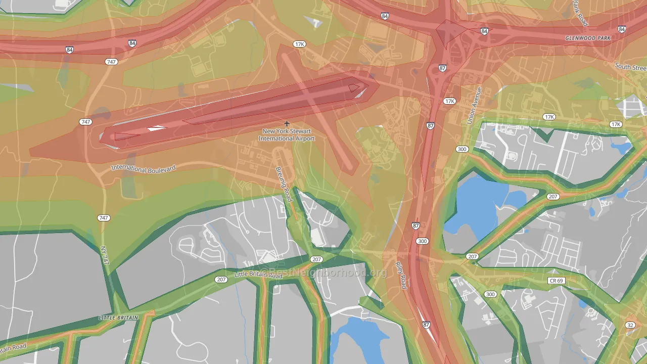 East Coldenham, NY Map of Noise Levels in East Coldenham
