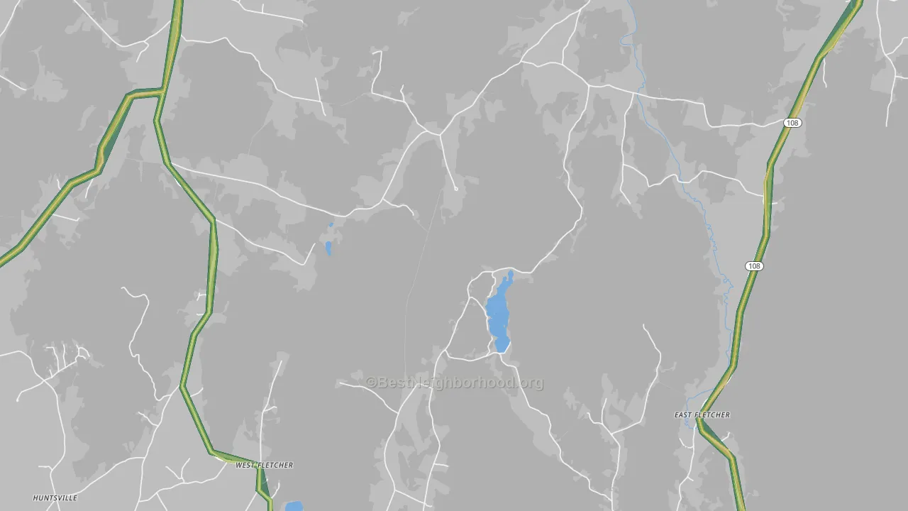 East Fairfield, VT Map of Noise Levels in East Fairfield