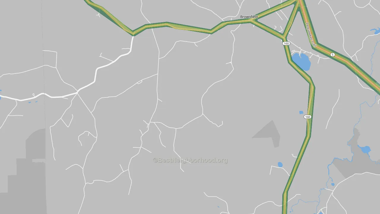 East Fryeburg, ME Map of Noise Levels in East Fryeburg