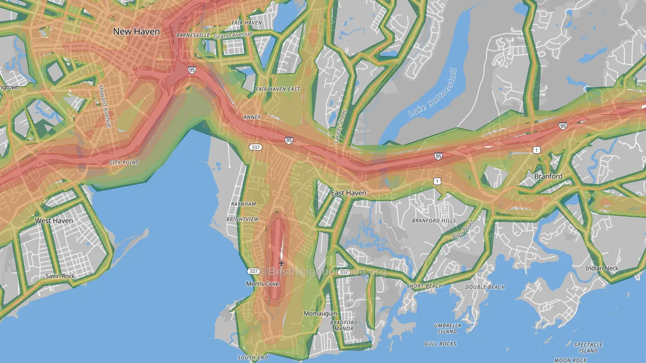 East Haven, CT Map of Noise Levels in East Haven