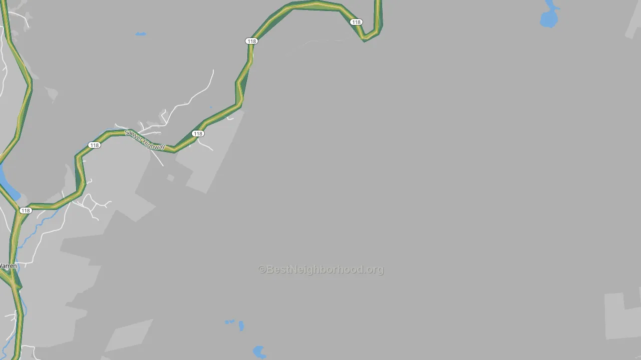 East Hebron, NH Map of Noise Levels in East Hebron