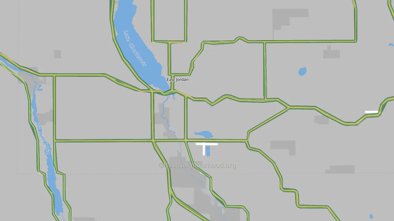 East Jordan, MI Map of Noise Levels in East Jordan